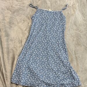 See You Monday Blue Floral Slip Dress